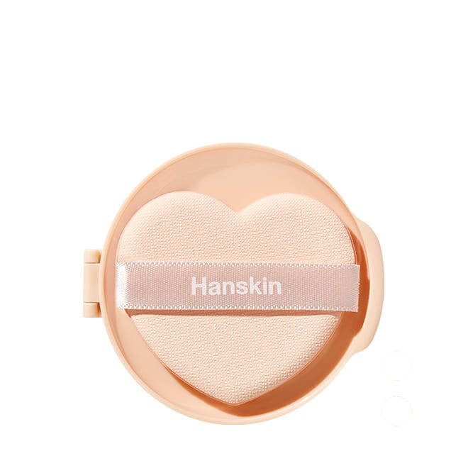 Hanskin Nudi Thin Cover Cushion SPF50+ PA+++ - Weightless Natural Foundation Refill 12g (2 Colors) cushion applicator.