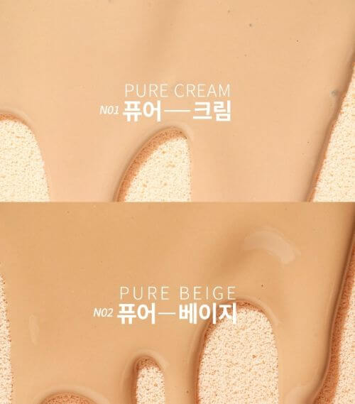 Hanskin Nudi Thin Cover Cushion SPF50+ PA+++ - Weightless Natural Foundation 12g (2 Colors) shades Pure Cream and Pure Beige